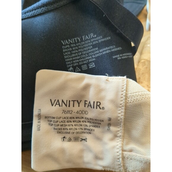 Vanity Fair Bra 40 DD Beige & 40DDD Black - Picture 5 of 6